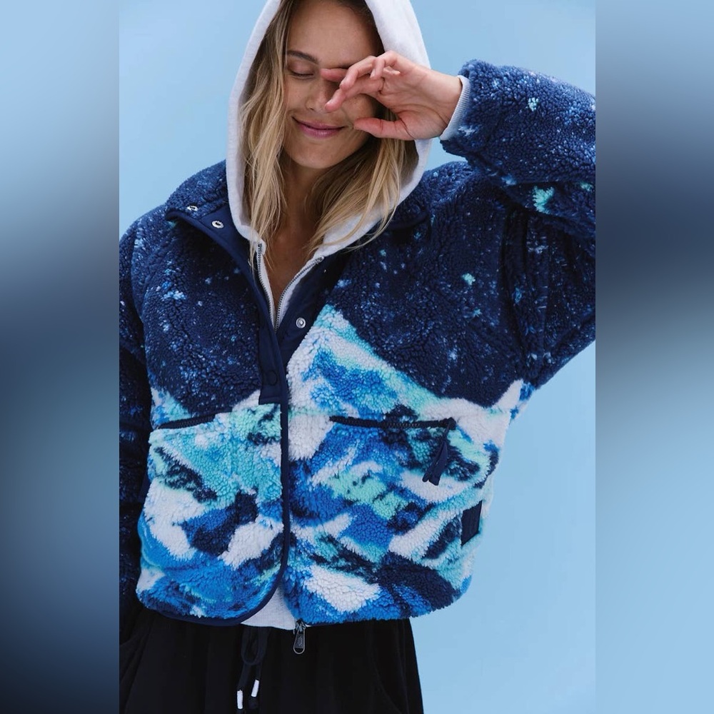 Free Peope Hit The Slopes Jacket in Starry Skies Midnight Navy
